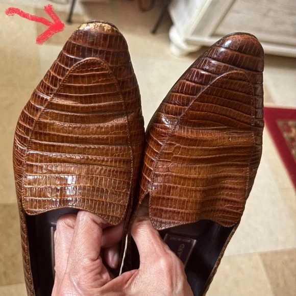 💼 Vintage Phyllis Poland Italian Lizard Midi Pump 💼 - Picture 3 of 6